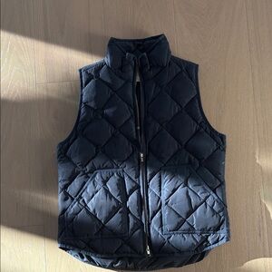 J. Crew Black Quilted Vest, Size Medium, like new